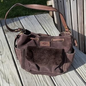 Genuine Brown Suede Ugg Bag